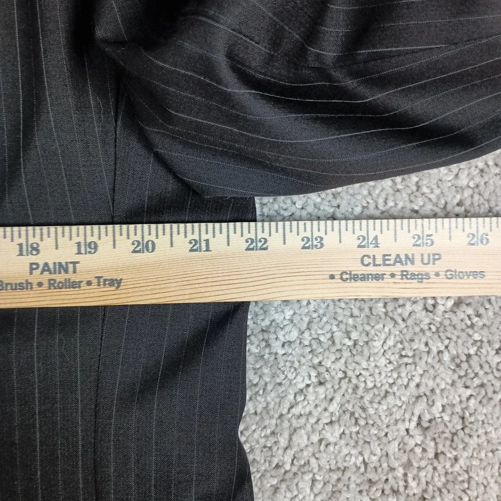 Pronto Uomo Blazer 42 Short Mens Charcoal Grey Pinstripe 100% Woo
